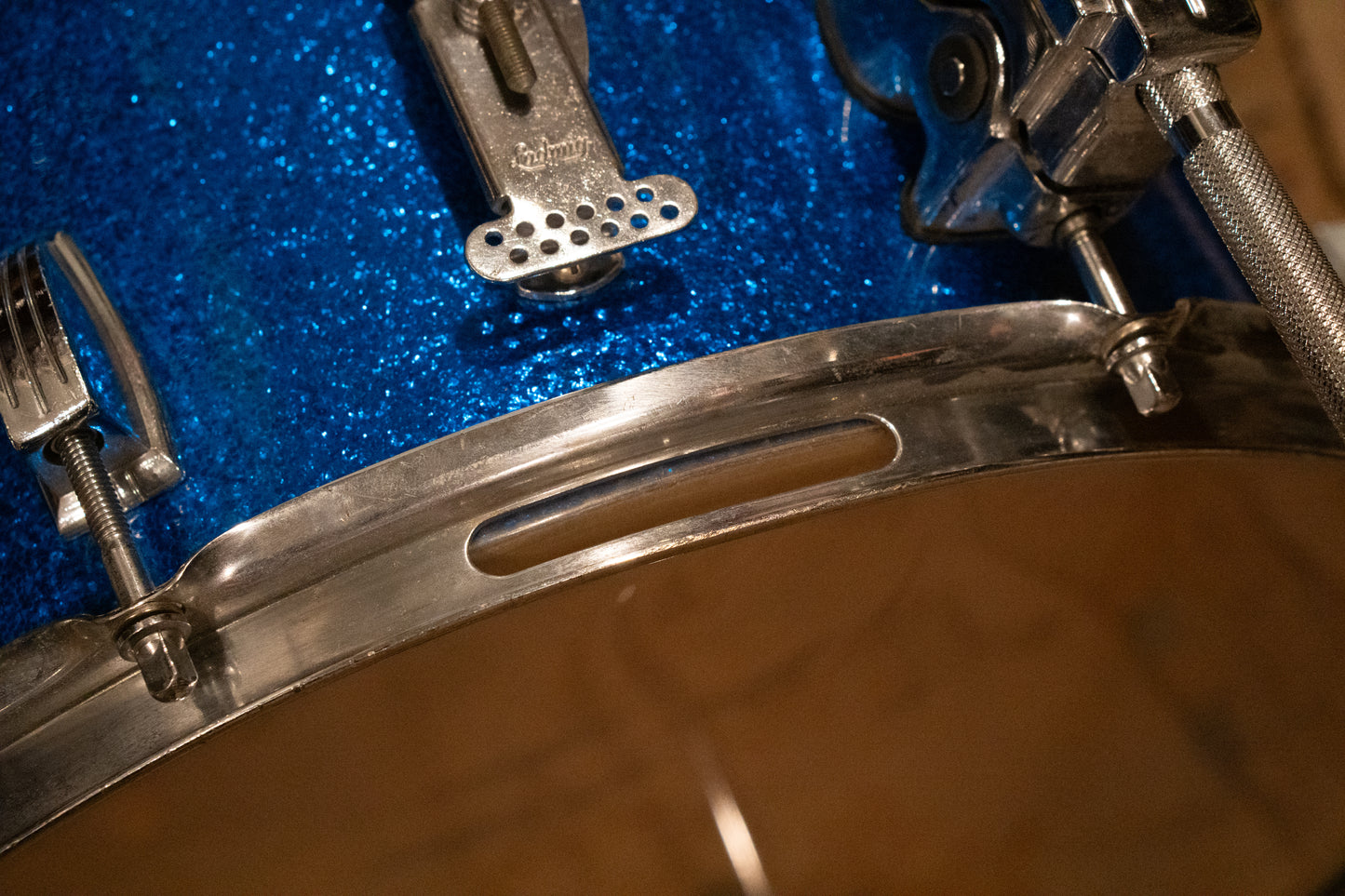 Ludwig 12/15/18" Mixed Era Drum Set - 1960s Blue Sparkle
