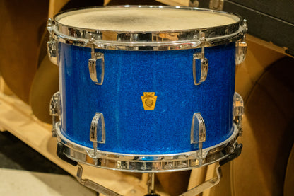Ludwig 12/15/18" Mixed Era Drum Set - 1960s Blue Sparkle