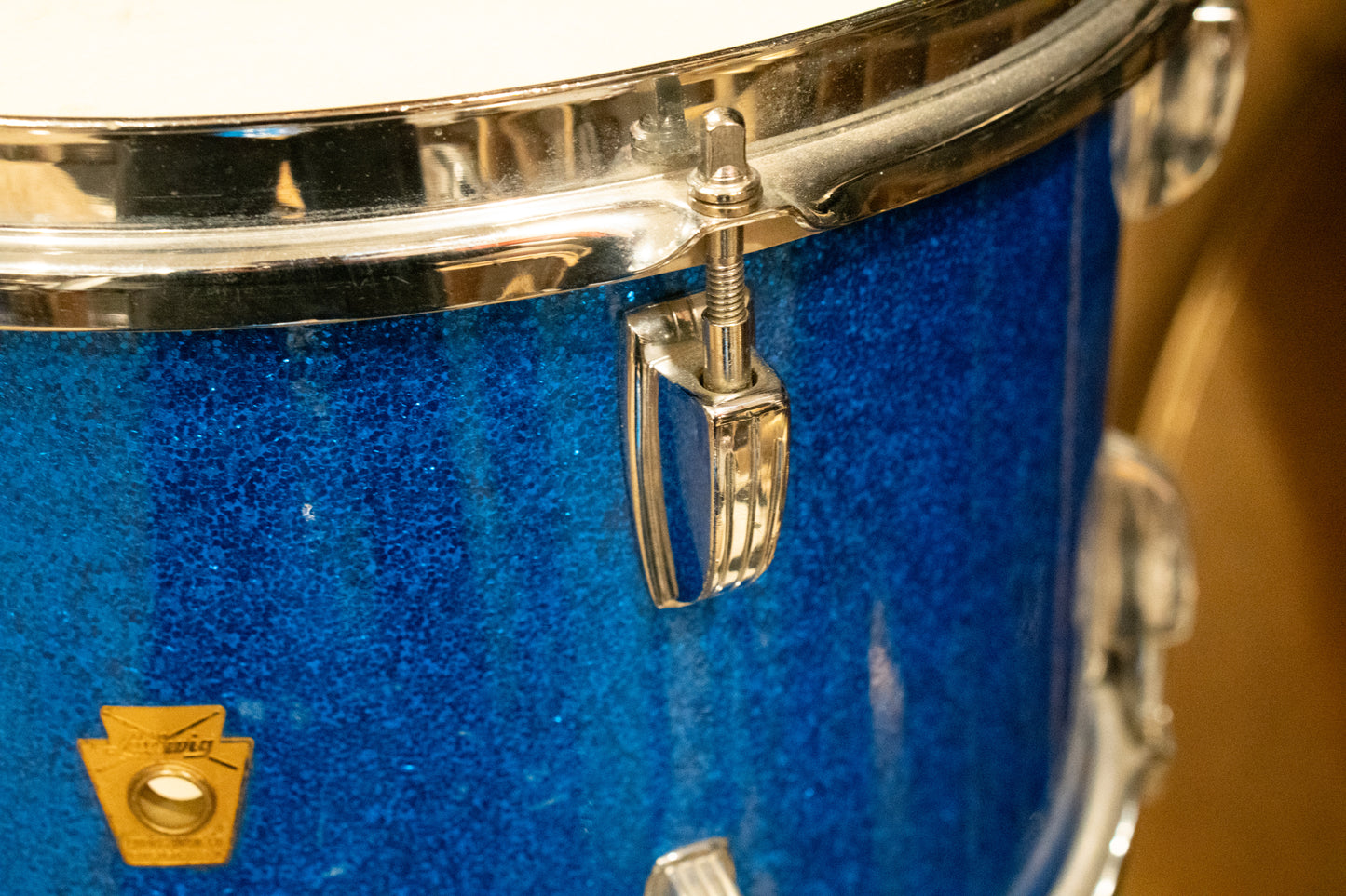 Ludwig 12/15/18" Mixed Era Drum Set - 1960s Blue Sparkle