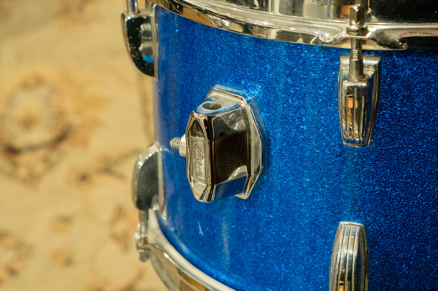 Ludwig 12/15/18" Mixed Era Drum Set - 1960s Blue Sparkle