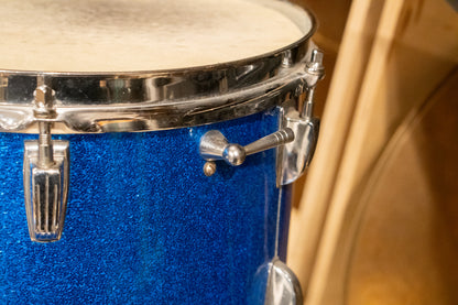 Ludwig 12/15/18" Mixed Era Drum Set - 1960s Blue Sparkle