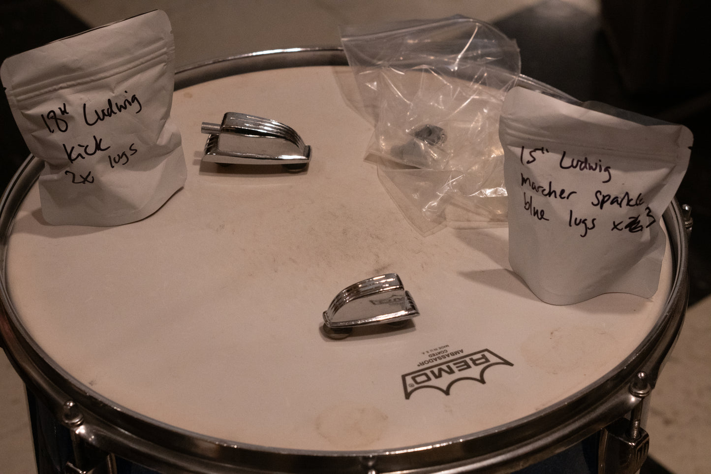 Ludwig 12/15/18" Mixed Era Drum Set - 1960s Blue Sparkle