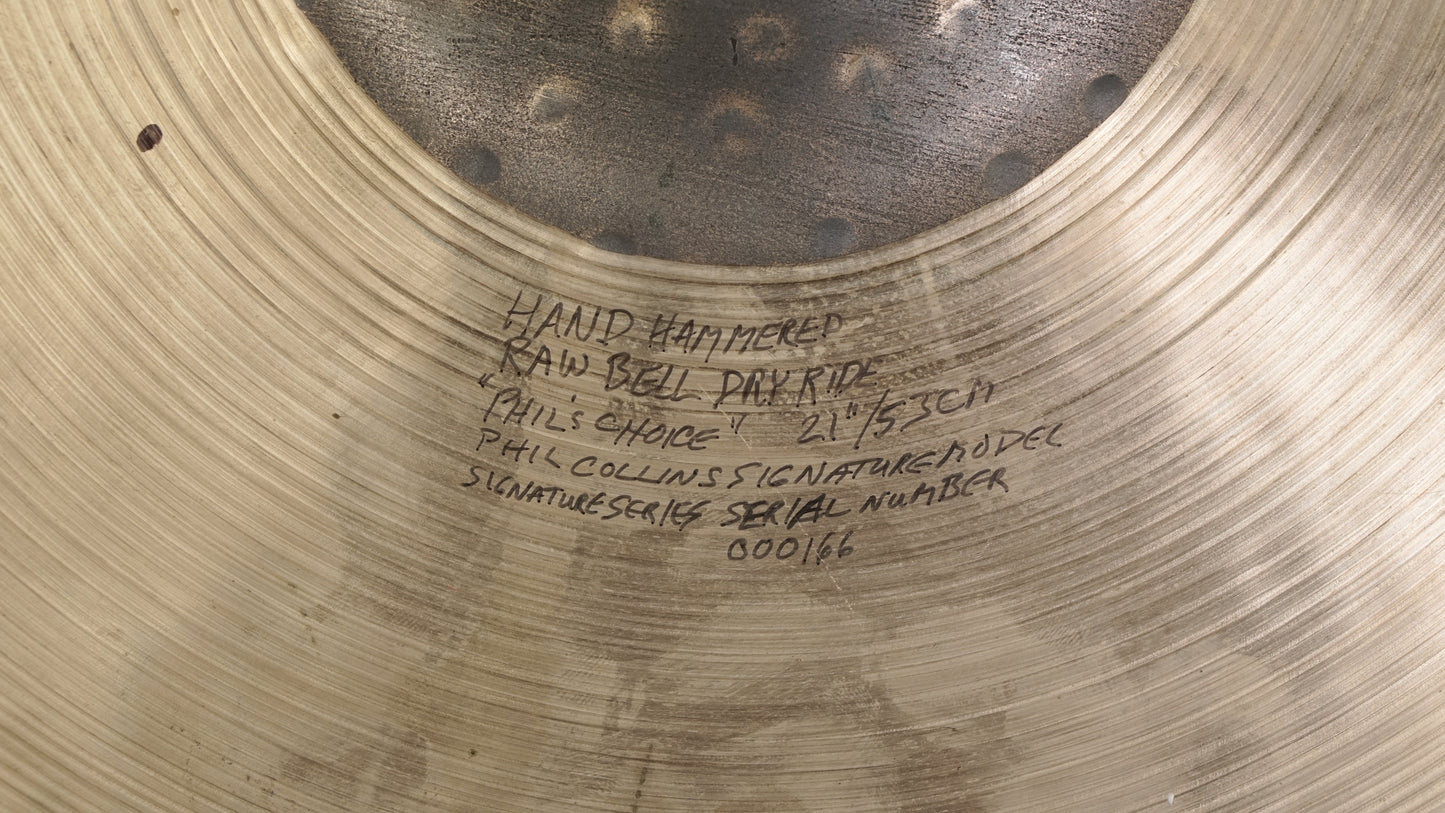 Sabian 21" Phil Collins "Phil's Choice" HH Raw Bell Dry Ride Cymbal - 3292g