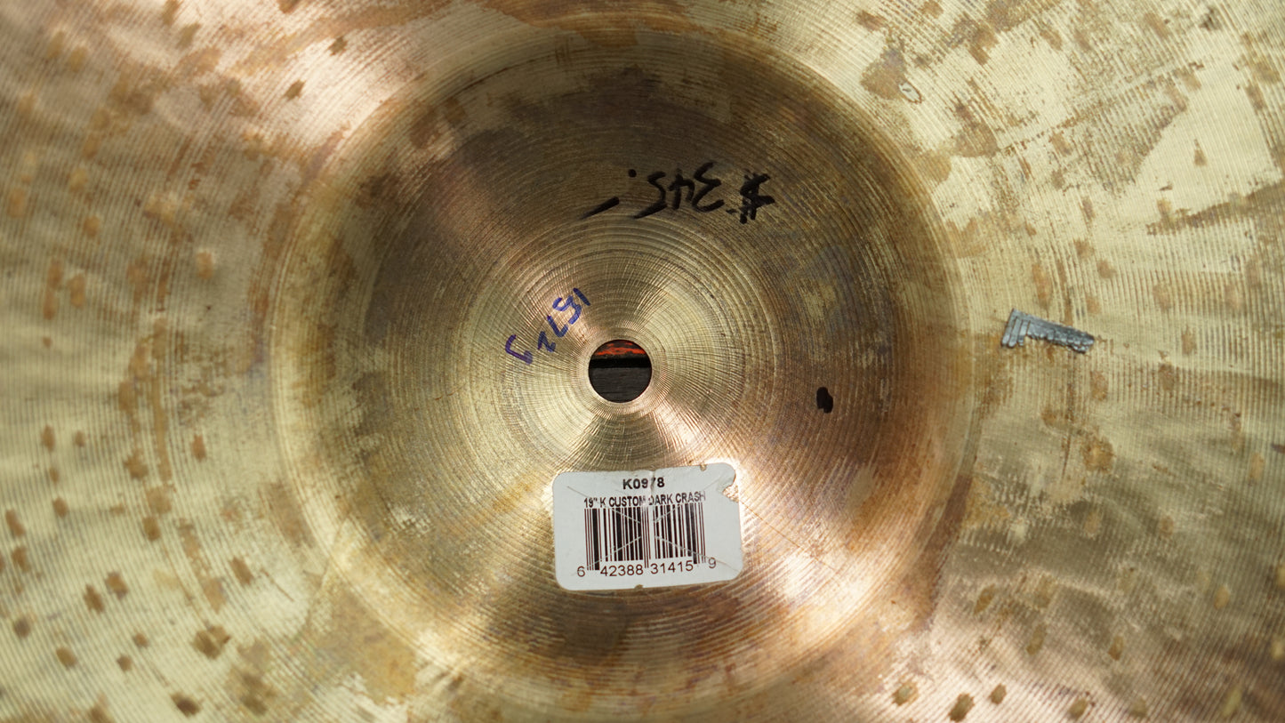 Zildjian 19" K. Custom Dark Crash Cymbal - 1572g