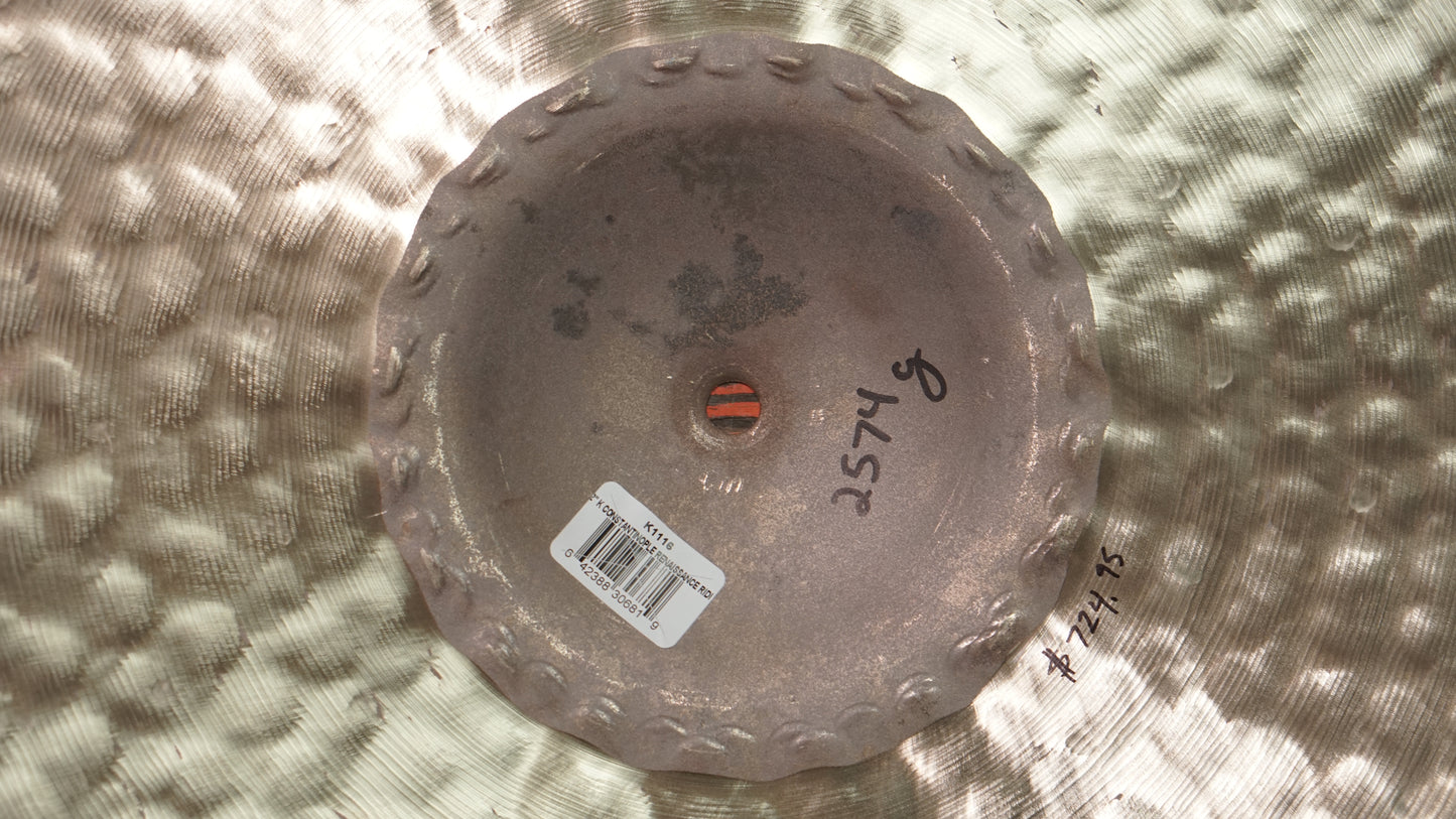 Zildjian 22" K. Constantinople Renaissance Ride Cymbal - 2574g