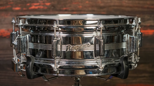 Rogers 5x14" Dynasonic Chrome-Over-Brass Snare Drum - 1960s (5-Line)