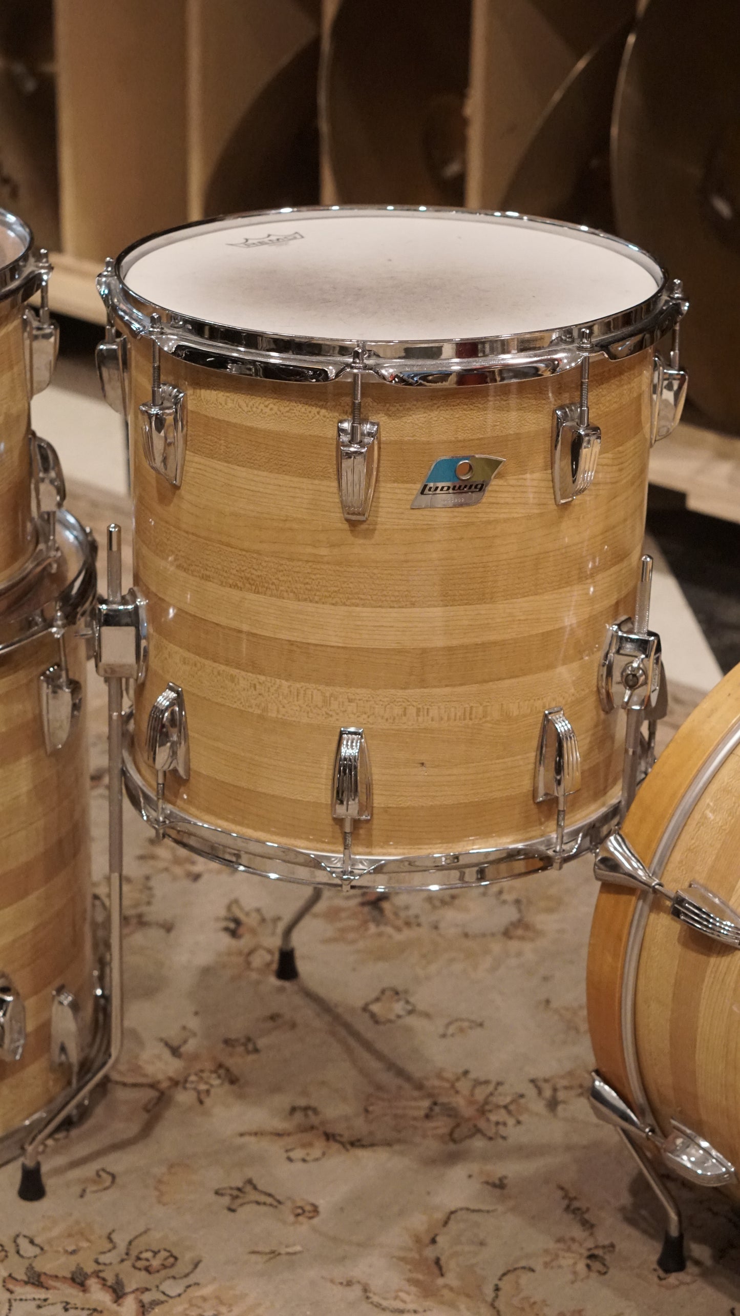 Ludwig 12/13/14/16/18" Drum Set - 1970s Jazzette Butcher Block