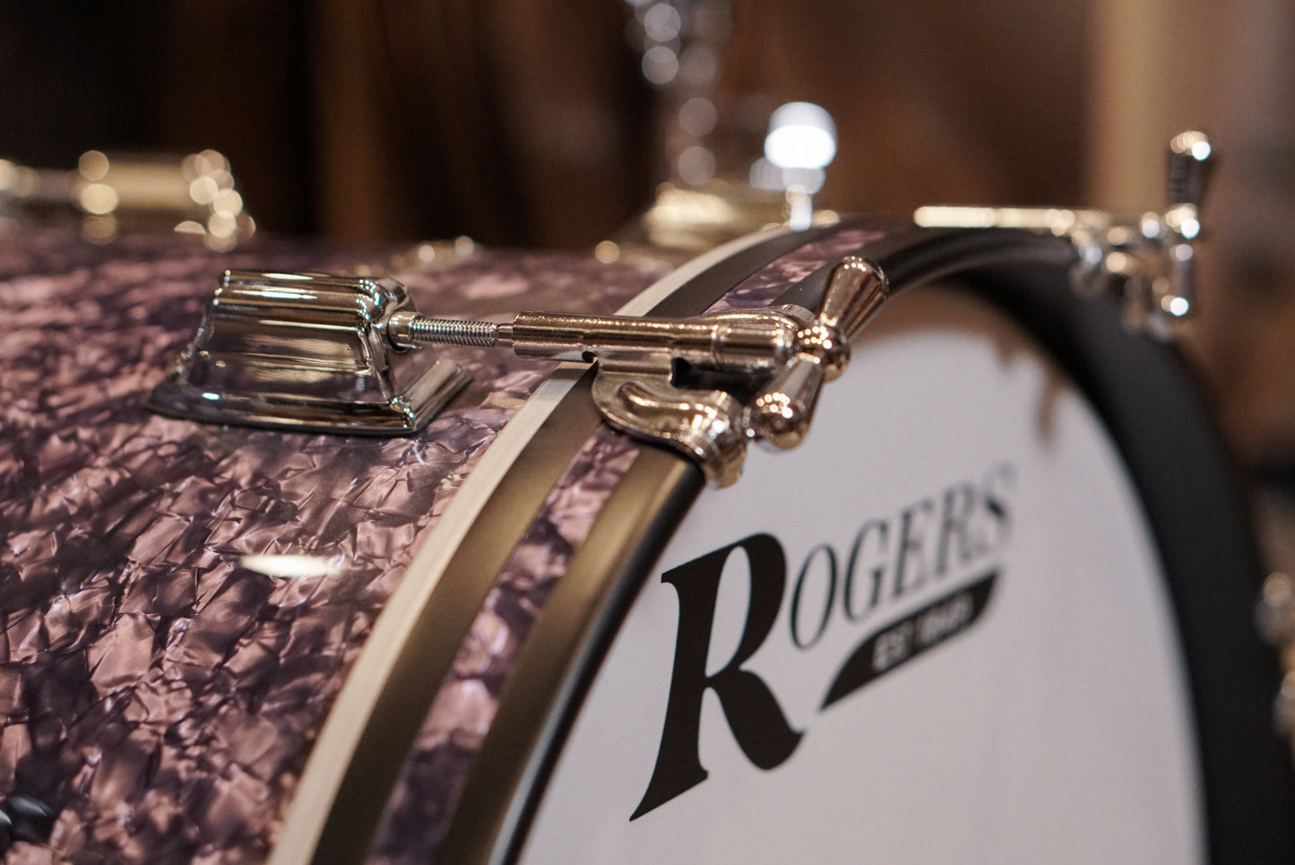 Rogers 12/14/18/5x14" Cleveland (Reissue) Drum Set - Purple Diamond Pearl