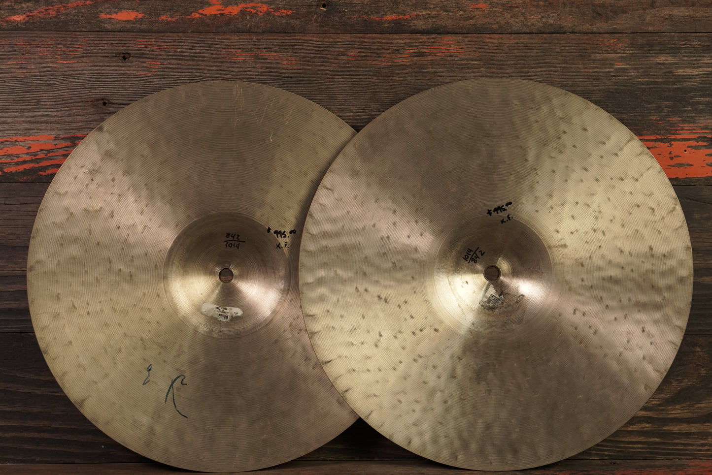 Zildjian 13" K. Custom Dark Hi-Hat Cymbals - 842/1014g - Owned by Al Foster