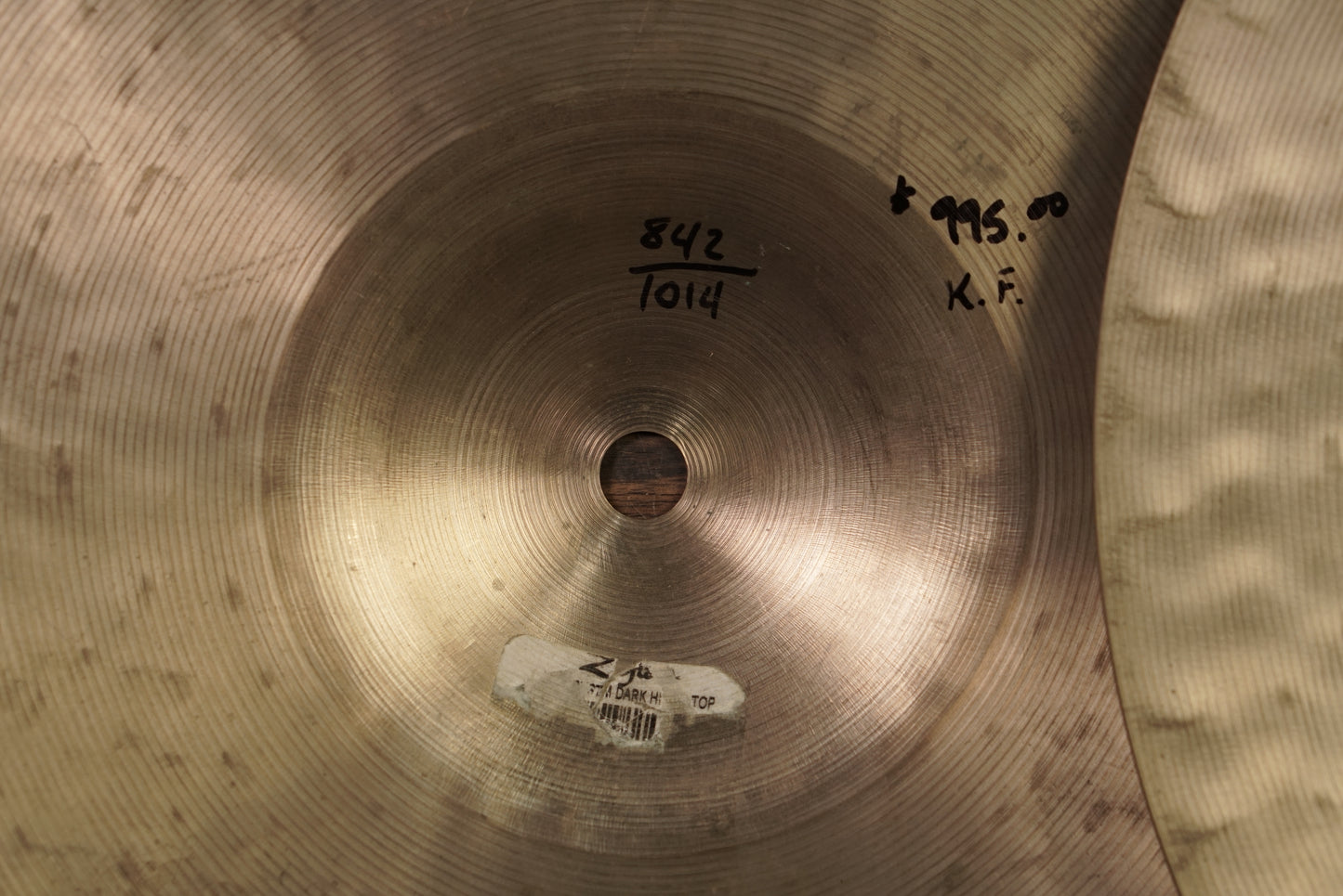 Zildjian 13" K. Custom Dark Hi-Hat Cymbals - 842/1014g - Owned by Al Foster