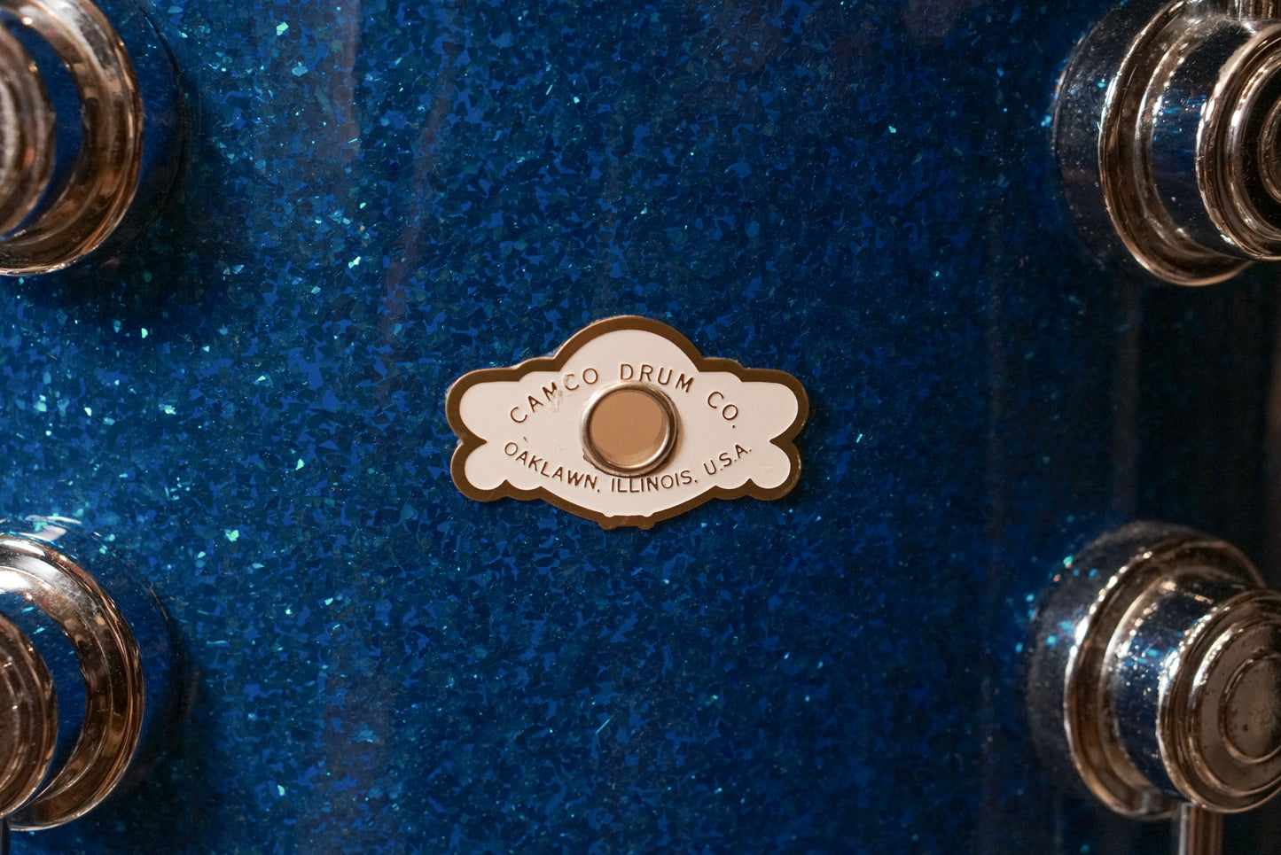 Camco 12/14/18" Drum Set - 1960s Blue Glass Glitter
