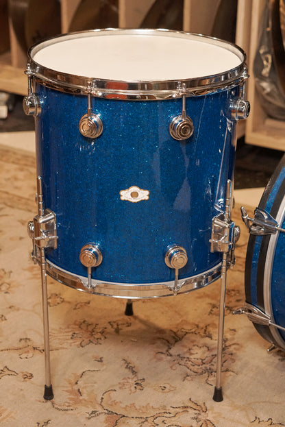 Camco 12/14/18" Drum Set - 1960s Blue Glass Glitter