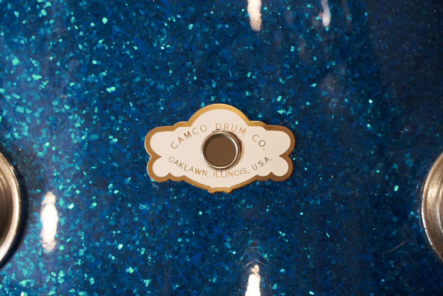 Camco 12/14/18" Drum Set - 1960s Blue Glass Glitter