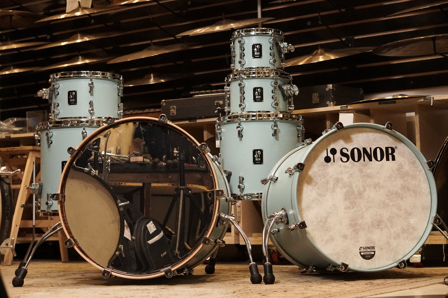 Sonor 8/10/12/14/16/20/22" SQ1 Drum Set - Cruiser Blue
