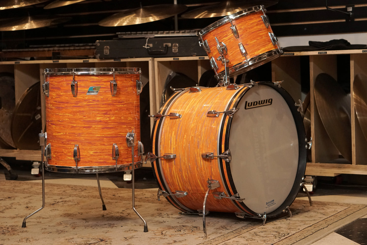 Ludwig 13/16/22/5x14" Super Classic Drum Set - 1970s Mod Orange