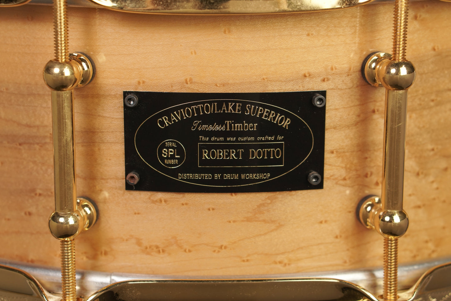Craviotto 5.5x14" Timeless Timber SPL "Dotto" Birdseye Maple Snare Drum