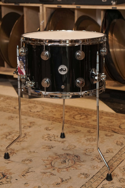 DW 10x16" Collector's Series SNOM Snare Drum/Floor Tom - Piano Black Lacquer