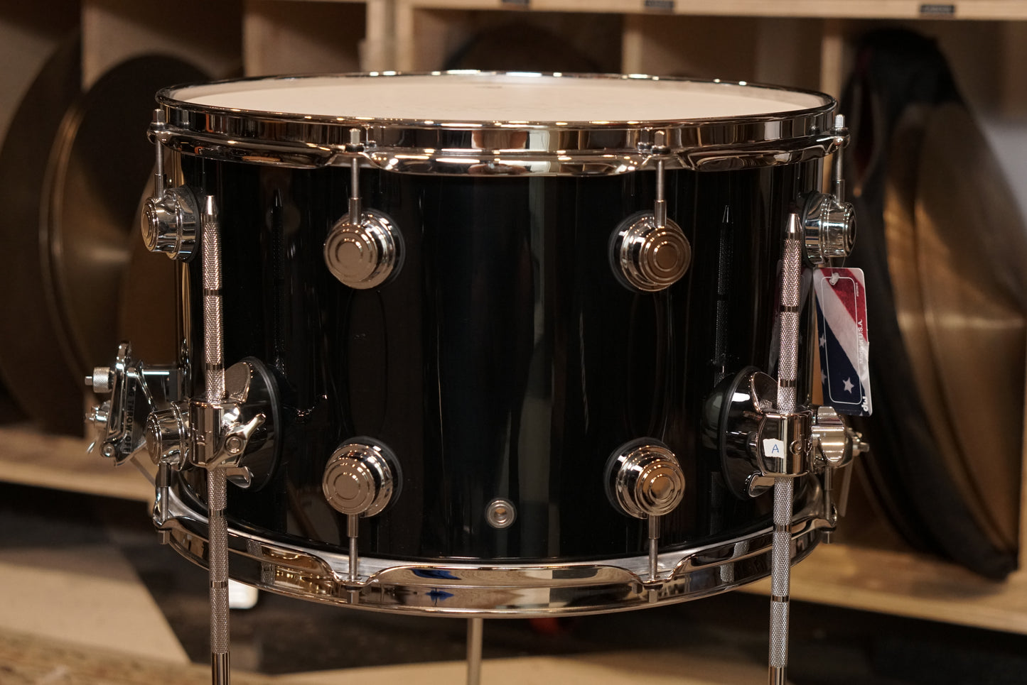 DW 10x16" Collector's Series SNOM Snare Drum/Floor Tom - Piano Black Lacquer