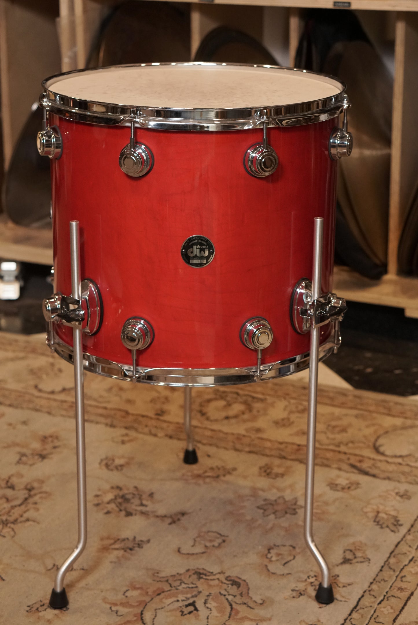 DW 16x16" Collector's Series Floor Tom - 2001 Red Lacquer - Carl Allen