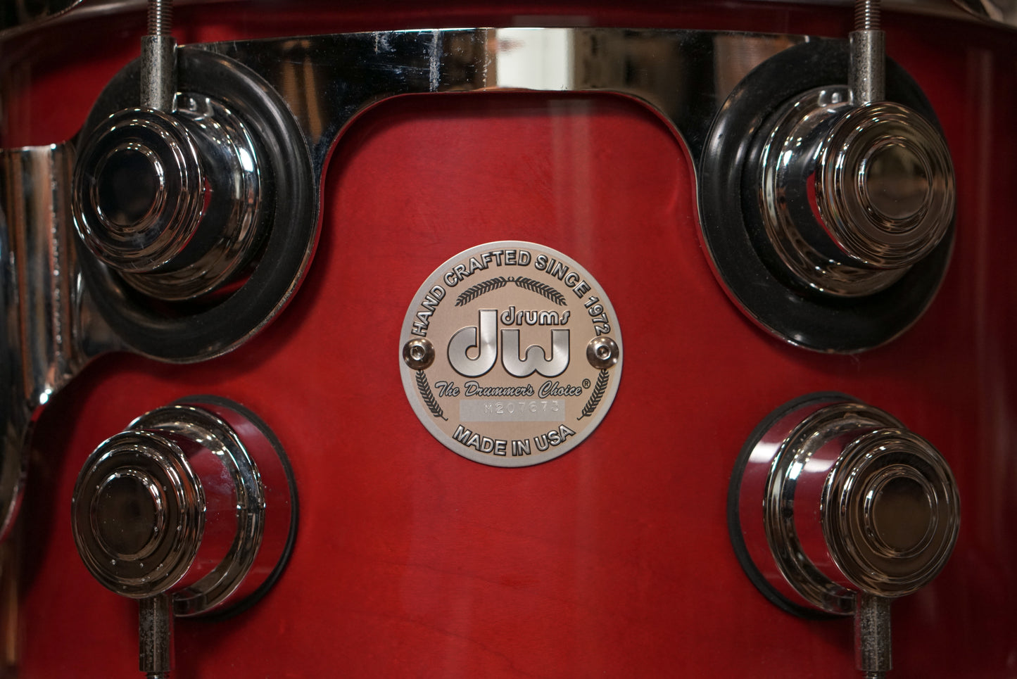 DW 7x10" Collector's Series Tom - 2003 Red Lacquer - Carl Allen