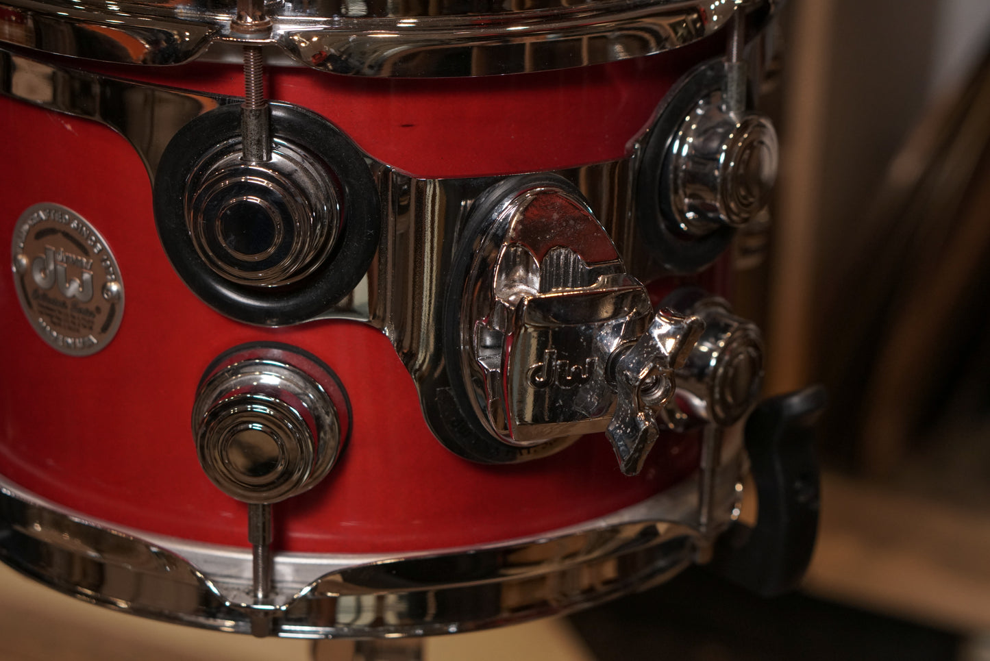 DW 7x10" Collector's Series Tom - 2003 Red Lacquer - Carl Allen