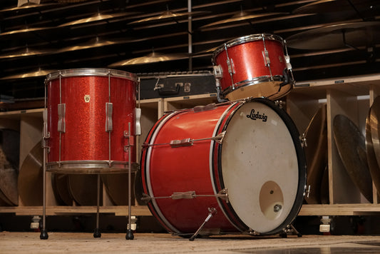Ludwig 12/14/20" Club Date Drum Set - 1960s Red Sparkle