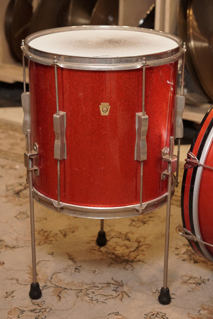 Ludwig 12/14/20" Club Date Drum Set - 1960s Red Sparkle