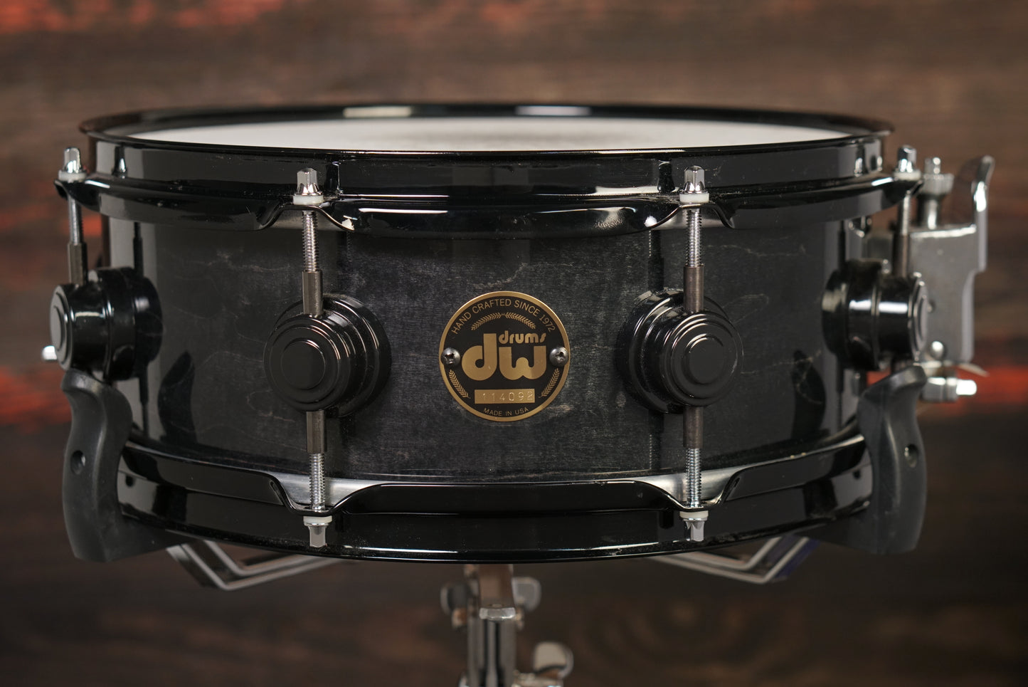 DW 4.5x12" Pre-Collector's Series Snare Drum - Ebony Stain - Carl Allen