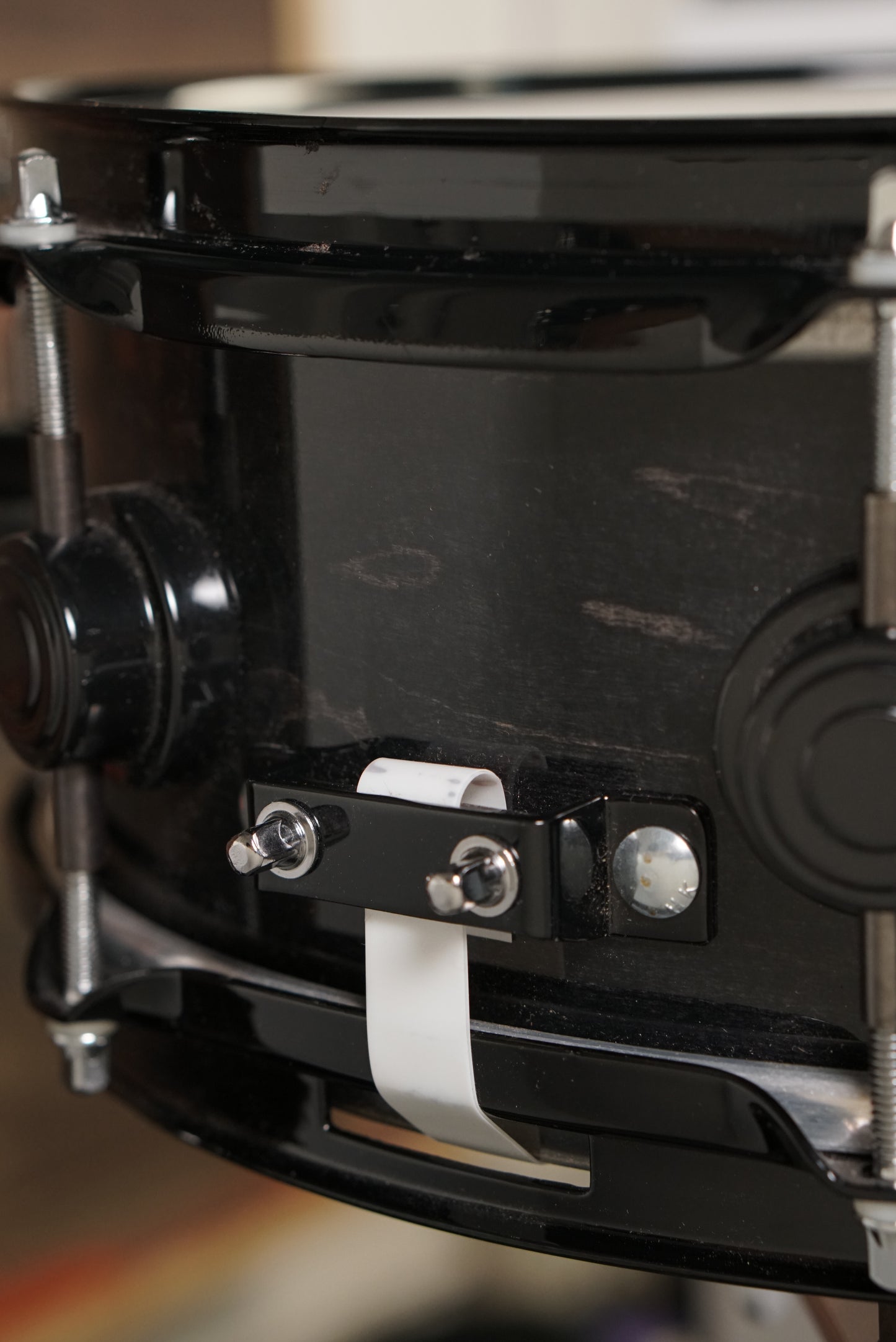 DW 4.5x12" Pre-Collector's Series Snare Drum - Ebony Stain - Carl Allen