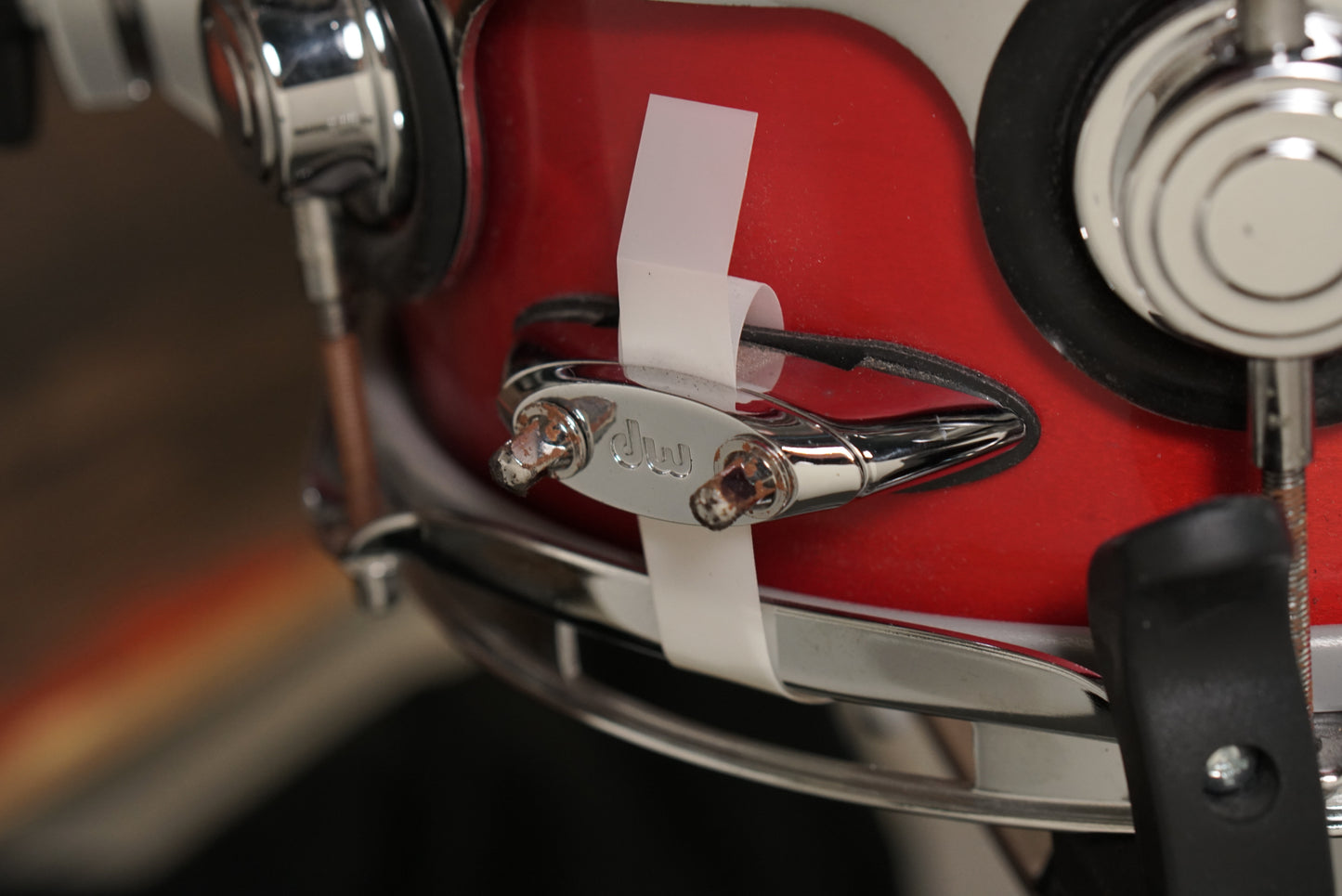 DW 5.5x10" Pre-Collector's Series Snare Drum - Red Lacquer - Carl Allen