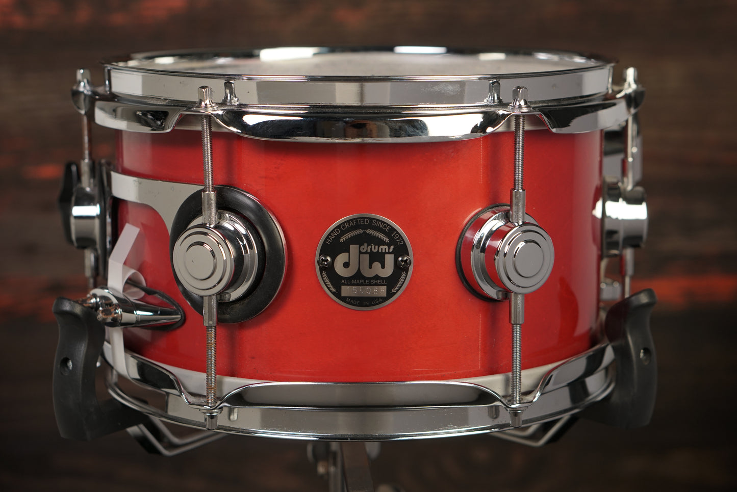 DW 5.5x10" Pre-Collector's Series Snare Drum - Red Lacquer - Carl Allen