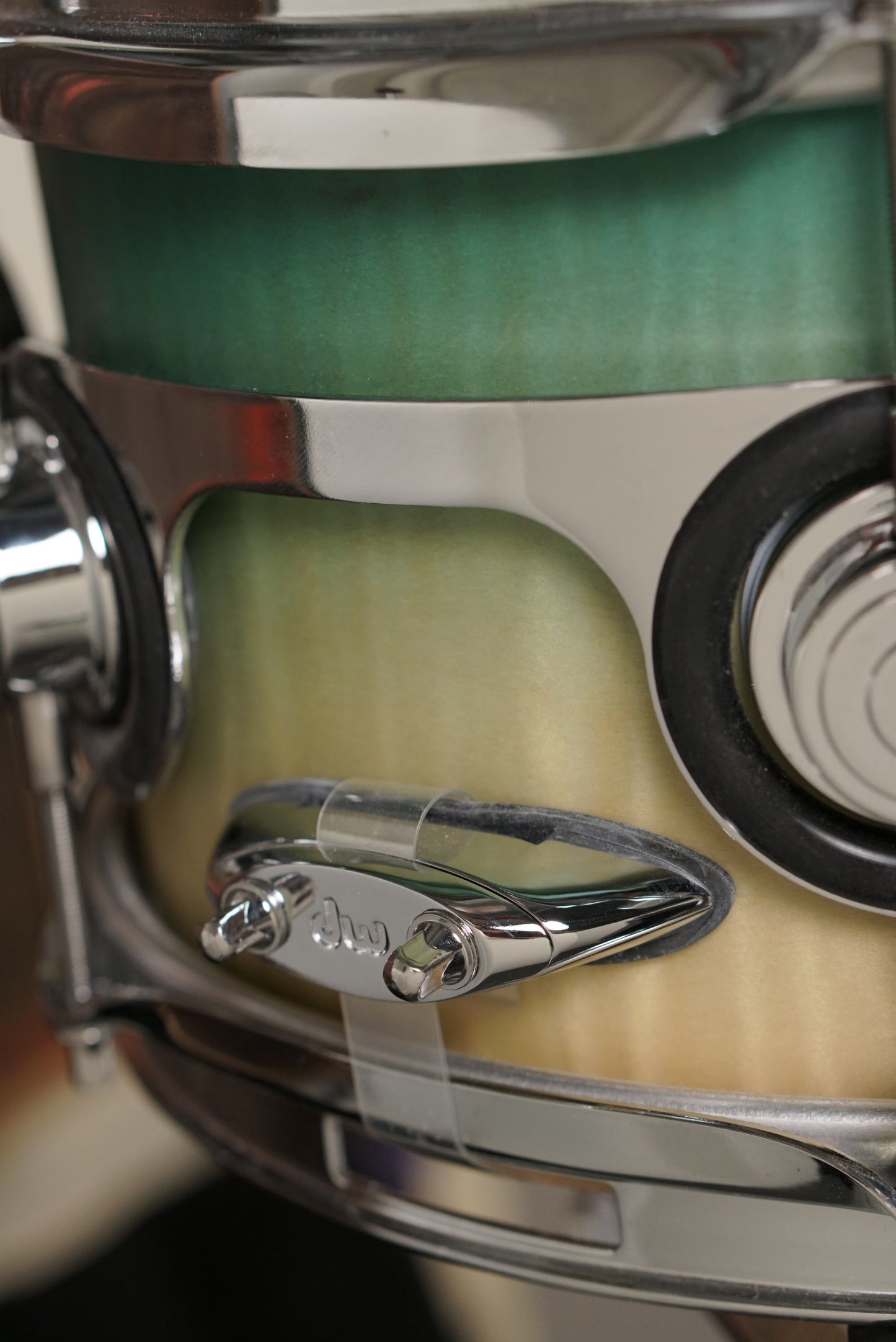DW 6x10" Collector's Series Snare Drum - Candy Blue Azure Burst over Mapa Burl Exotic Veneer - Carl Allen