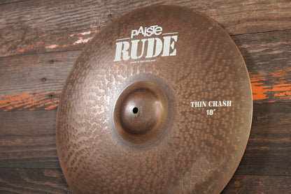 Paiste 18" Rude Thin Crash Cymbal - 1556g