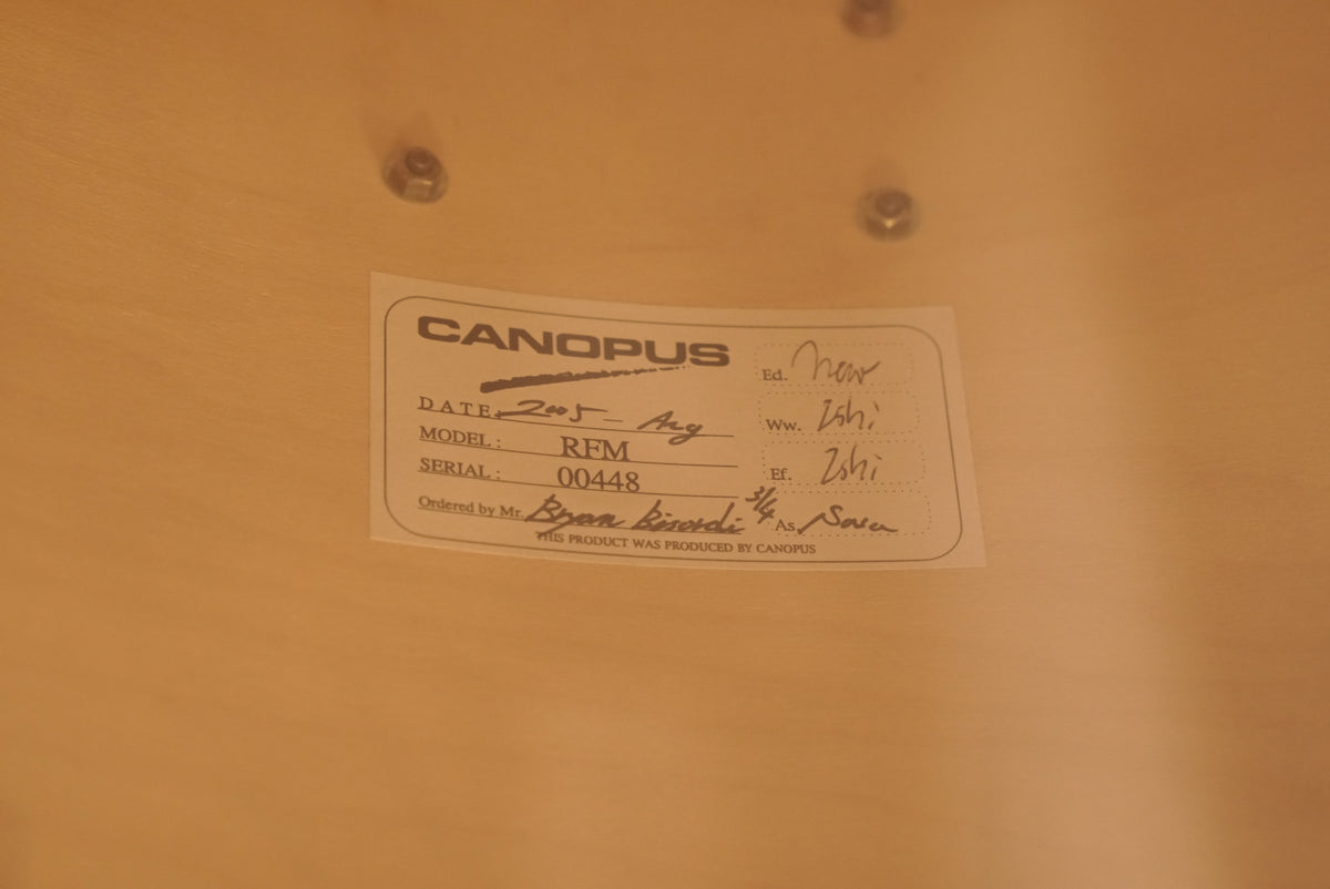 Canopus 12/14/18" RFM Maple Drum Set - Natural Oil