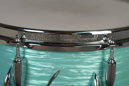 Sonor 6.5x14" Vintage Beech Snare Drum - California Blue