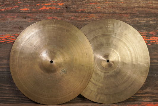 Zildjian 14" K. Istanbul "Old Stamp" Hi-Hat Cymbals 1950s - 938/1020g