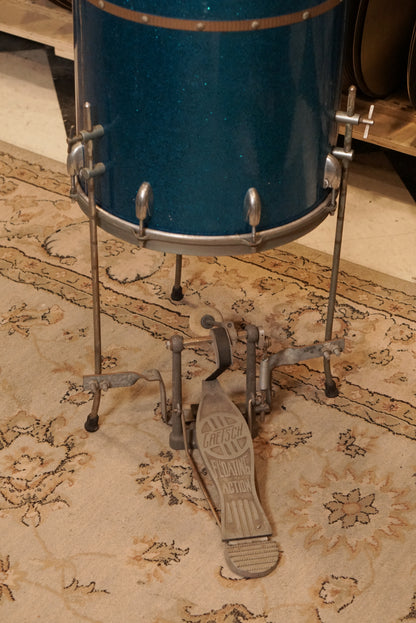 Gretsch 10/14" Round Badge Cocktail Drum Set - 1950s Blue Sparkle