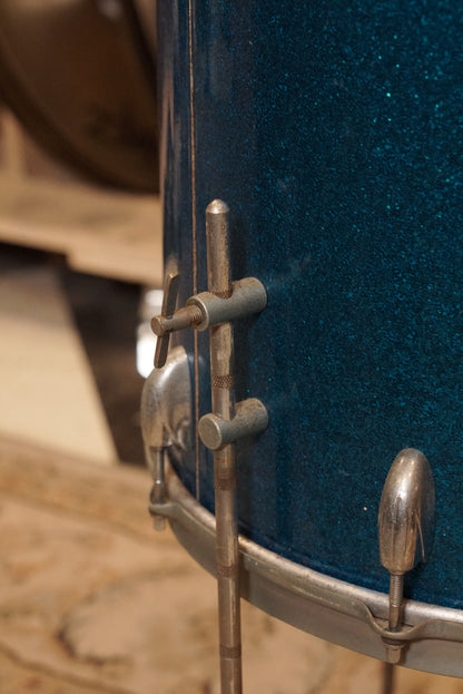 Gretsch 10/14" Round Badge Cocktail Drum Set - 1950s Blue Sparkle