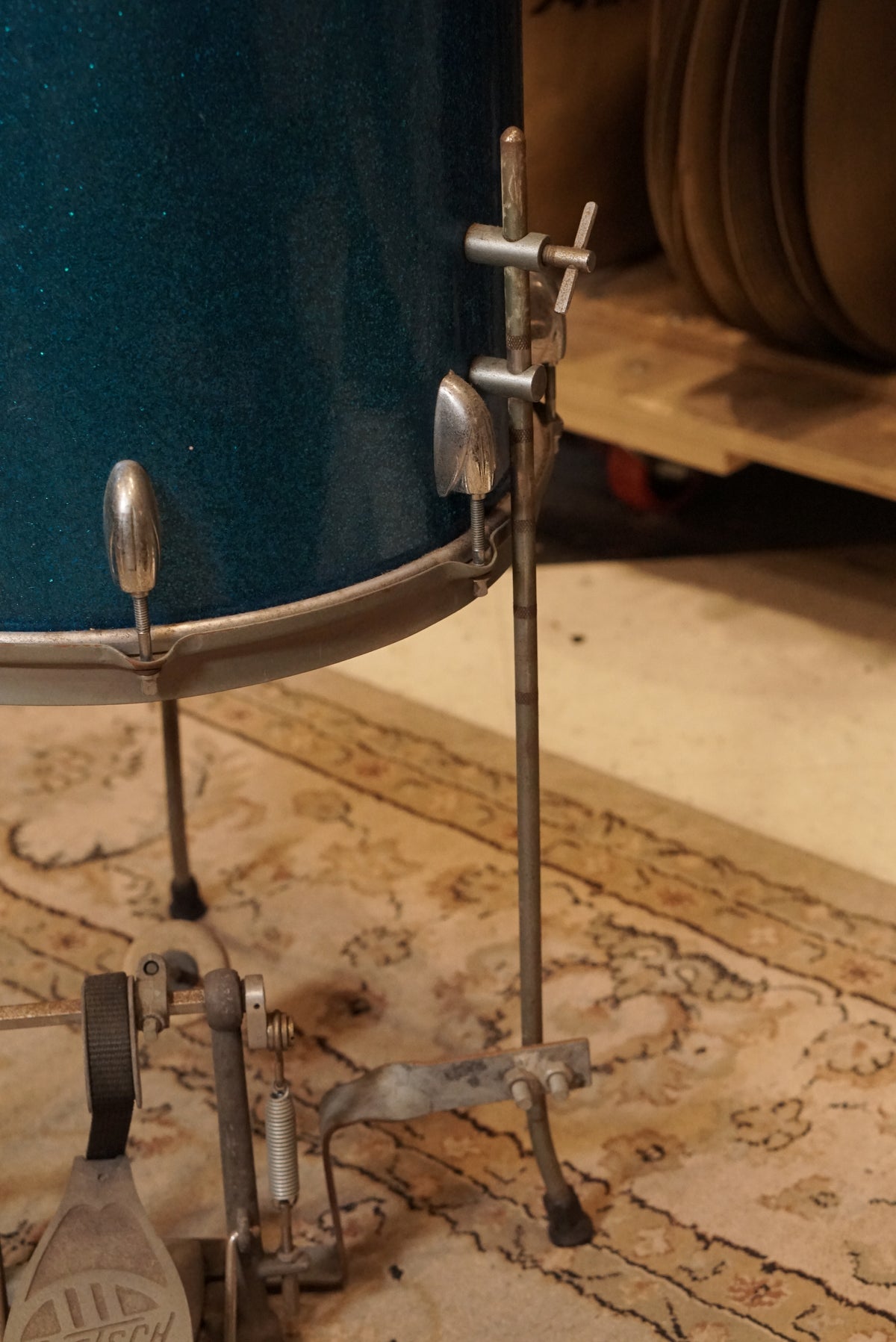 Gretsch 10/14" Round Badge Cocktail Drum Set - 1950s Blue Sparkle