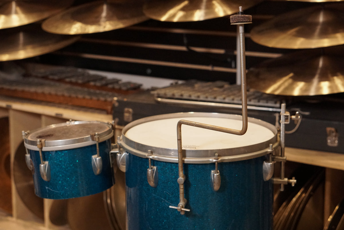 Gretsch 10/14" Round Badge Cocktail Drum Set - 1950s Blue Sparkle