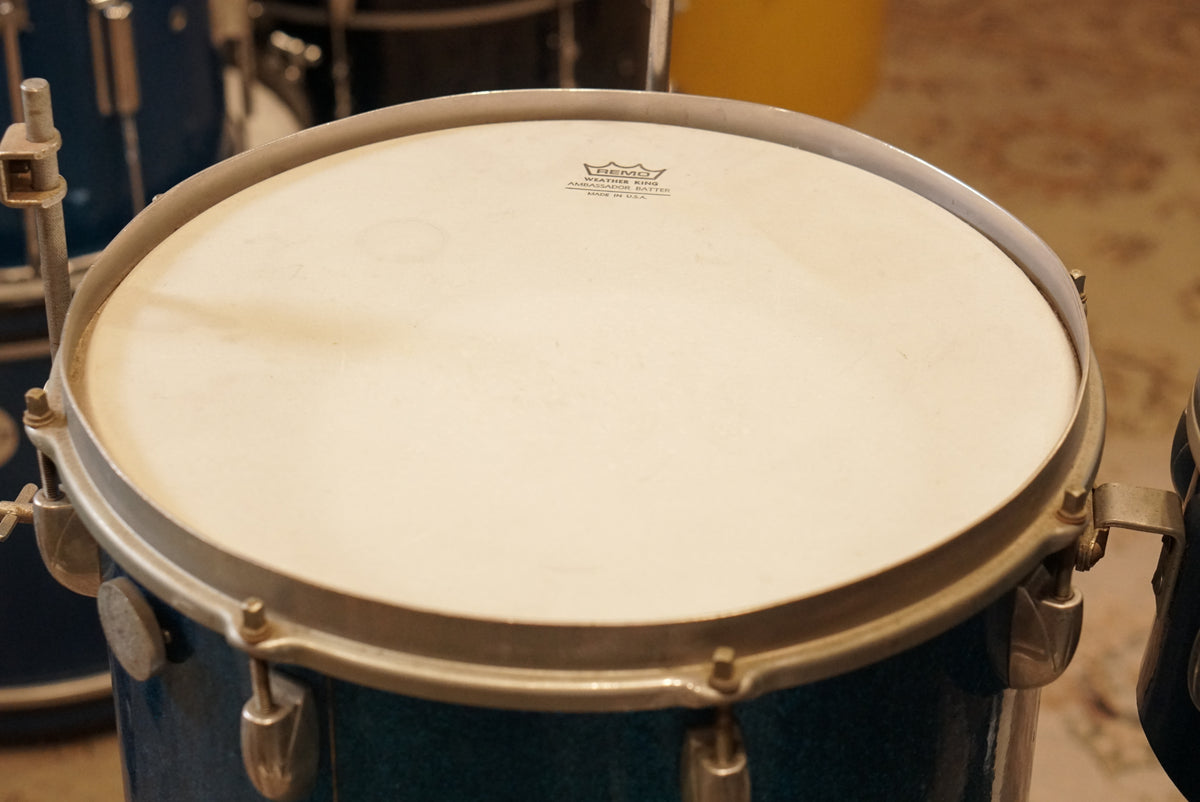 Gretsch 10/14" Round Badge Cocktail Drum Set - 1950s Blue Sparkle