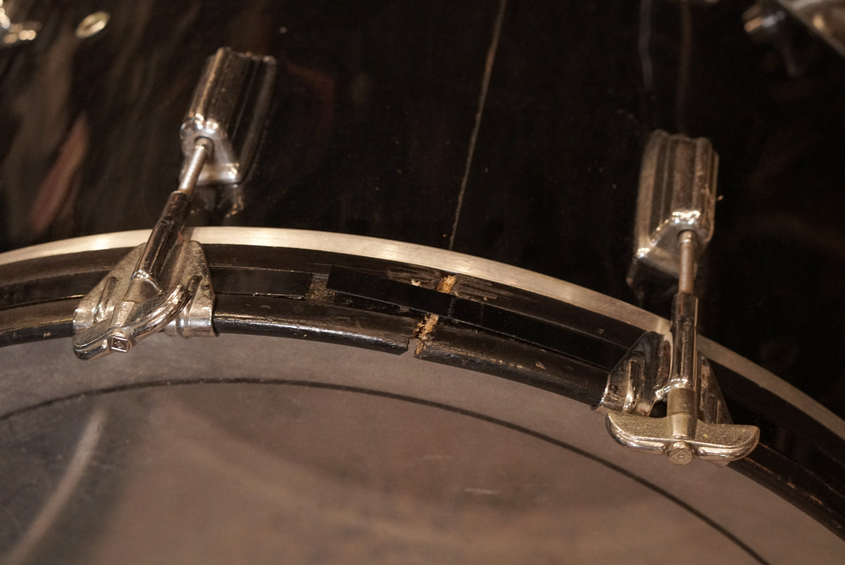Rogers 16/22" Drum Set - 1970s Black
