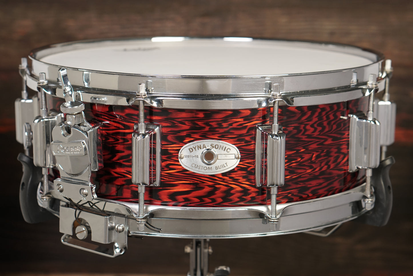 Rogers 5x14" Dynasonic Wood Snare Drum - 1960s Red Onyx