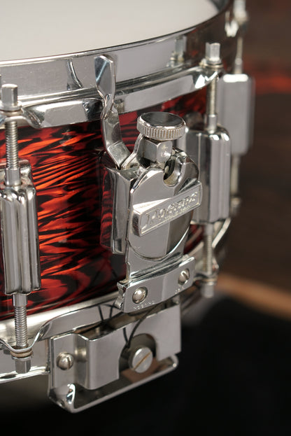 Rogers 5x14" Dynasonic Wood Snare Drum - 1960s Red Onyx