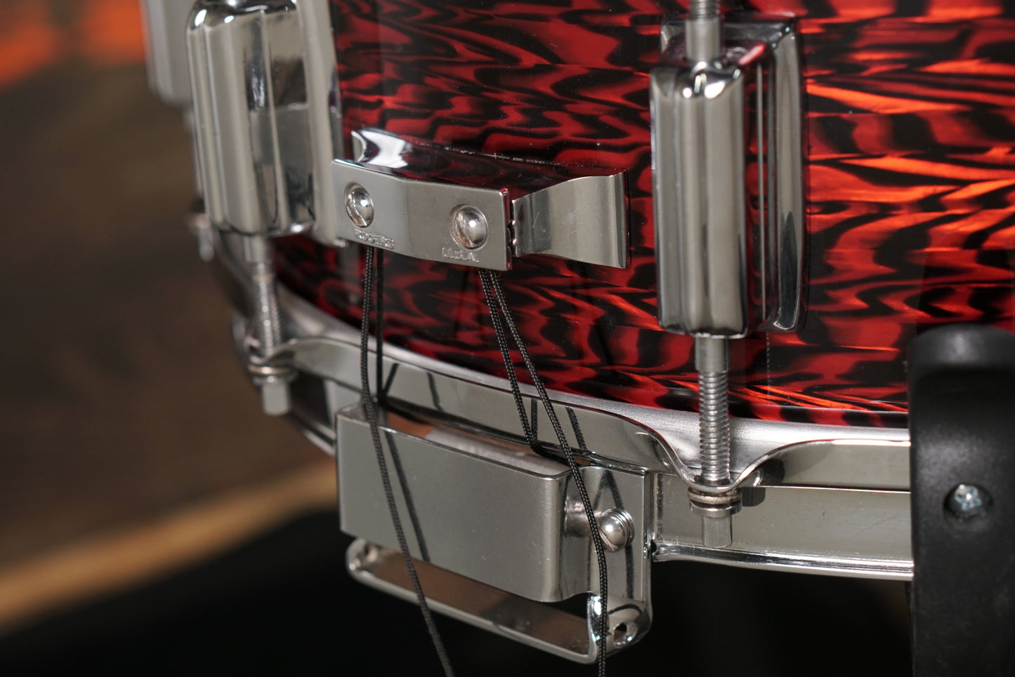 Rogers 5x14" Dynasonic Wood Snare Drum - 1960s Red Onyx