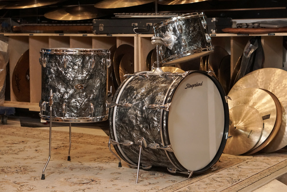 Slingerland 12/14/20" Drum Set - 1960s Black Diamond Pearl