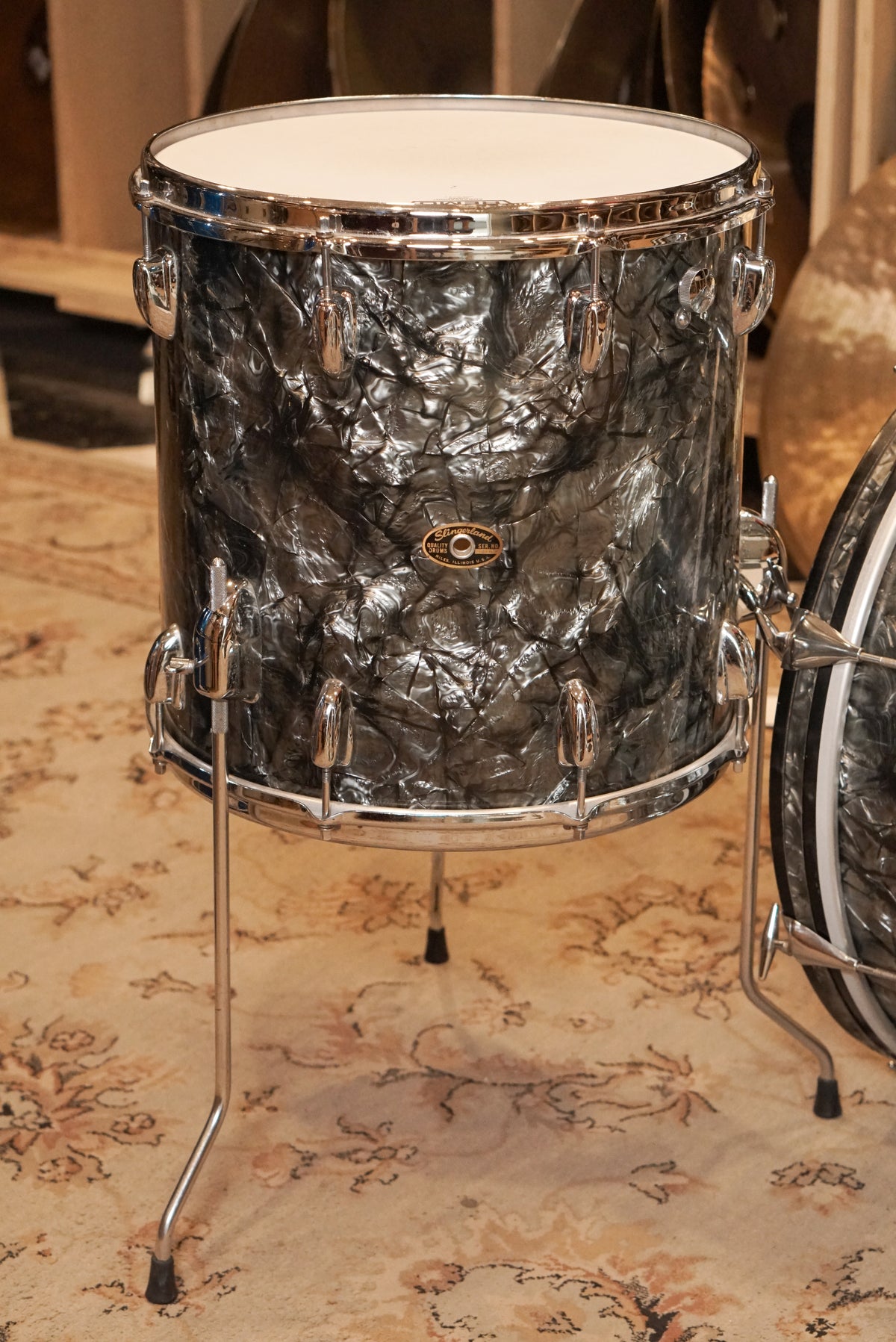 Slingerland 12/14/20" Drum Set - 1960s Black Diamond Pearl