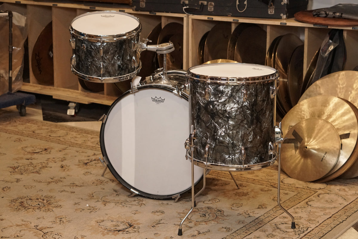 Slingerland 12/14/20" Drum Set - 1960s Black Diamond Pearl