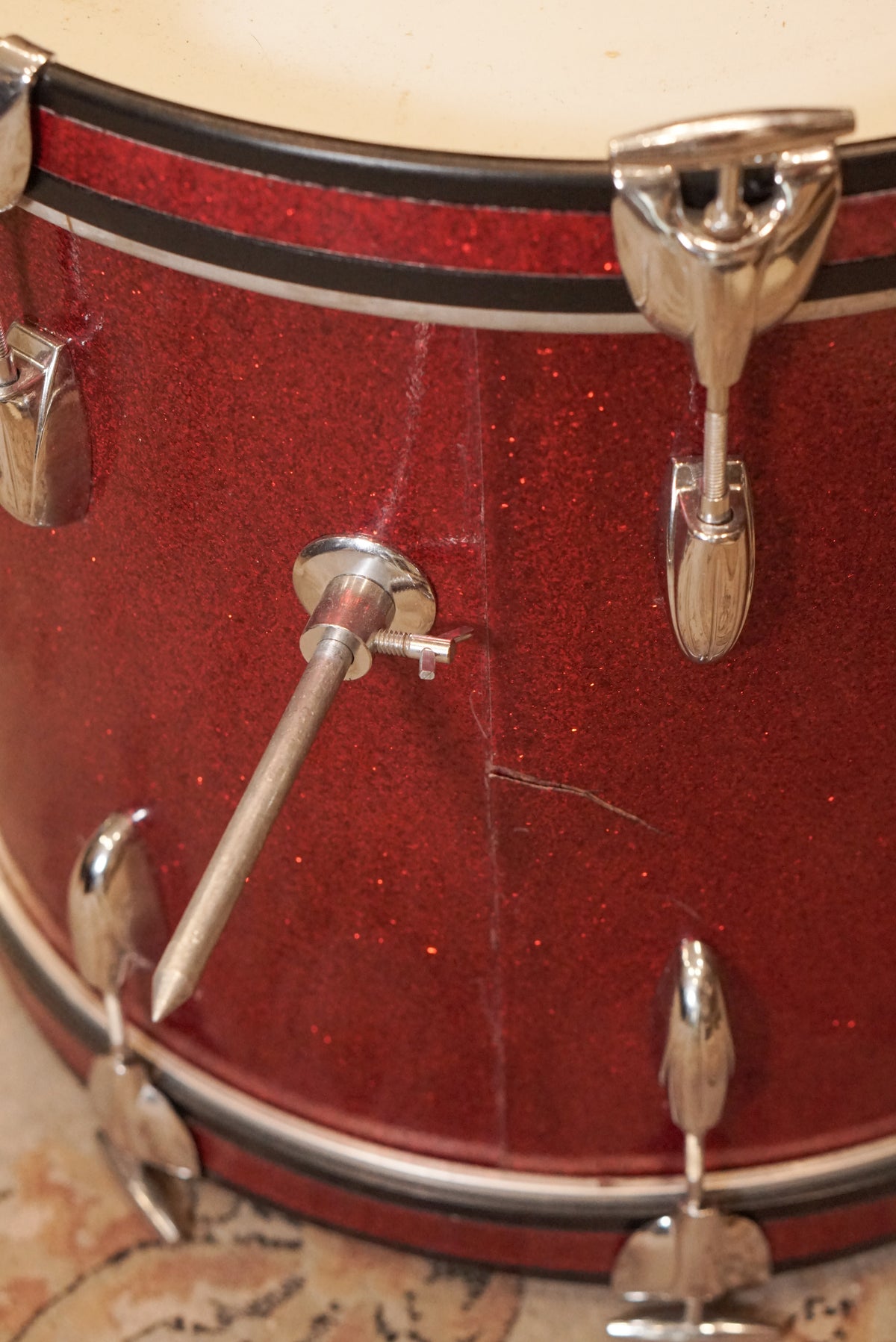 Gretsch 14x18" Bass Drum - 1960s Red Sparkle