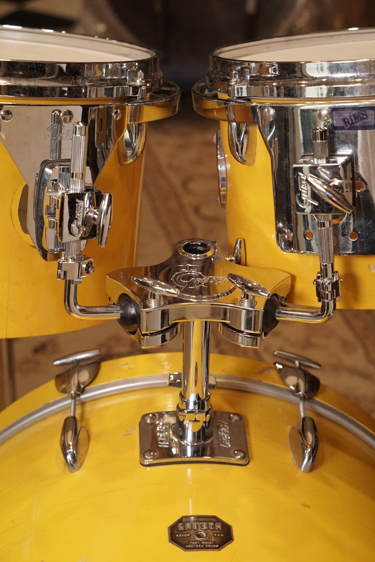 Gretsch 12/13/16/22" Drum Set - 1970s Yellow Lacquer